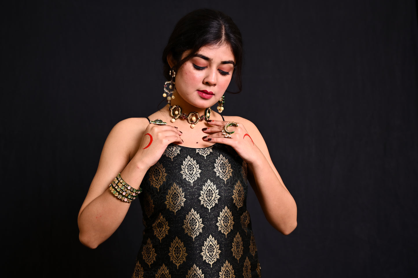 Kashi Black Kurti Set